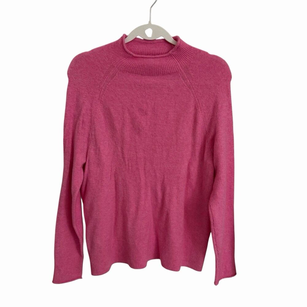 J. Crew Sweater Women Small Pink Supersoft Yarn Wool Alpaca Blend Rollneck BD613